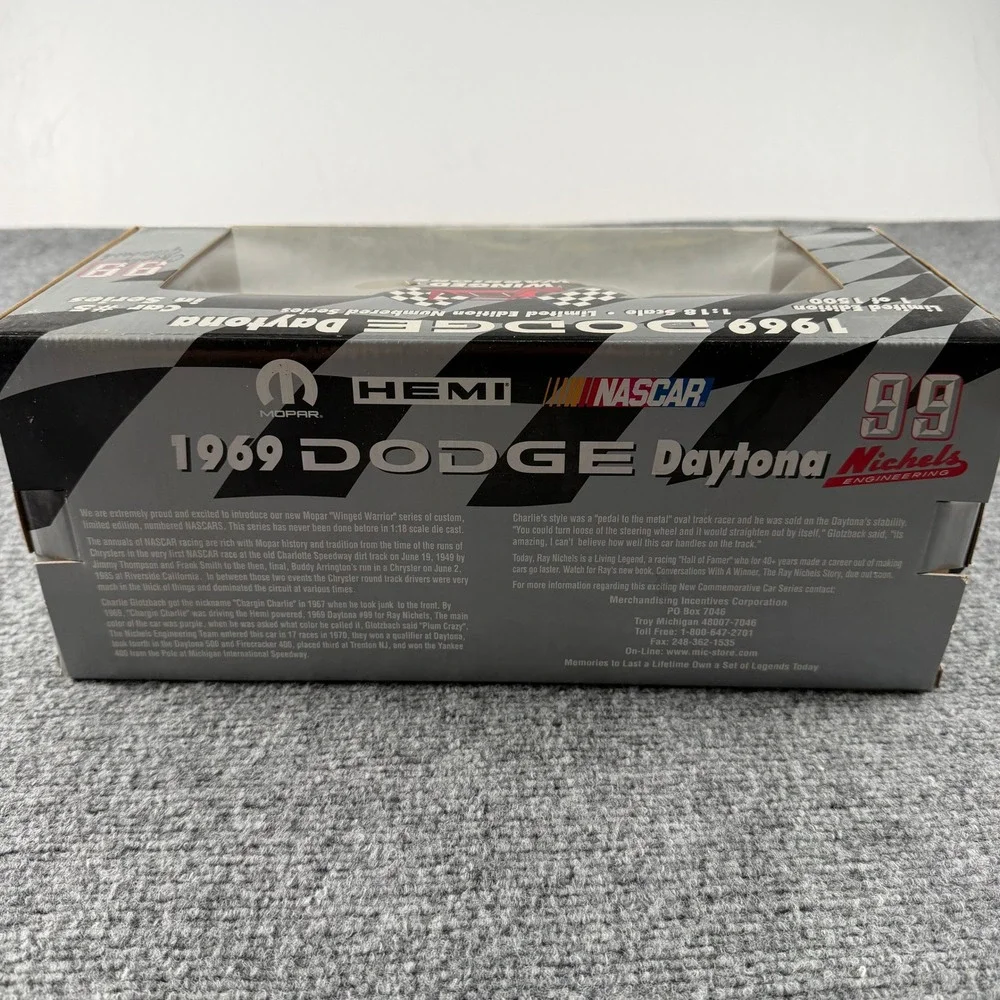 RC2 1969 Dodge Daytona NASCAR 1:18 Blue Charlie Glotzbach Winged Warriors 99 Car